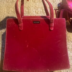 Pink Velvet Kate Spade Authentic Vintage New Condition Purse #katespade